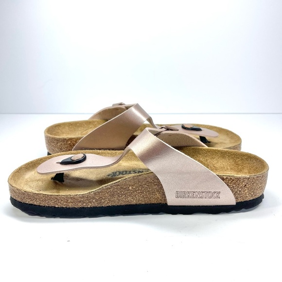 NWOT Birkenstock Sandals Women's Size 6-6.5 EU 37 Copper‎ Gizeh Birko Flor - Picture 9 of 11
